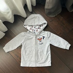 Disney Grey Tigger Hoodie Hooded Sweater - 18mo